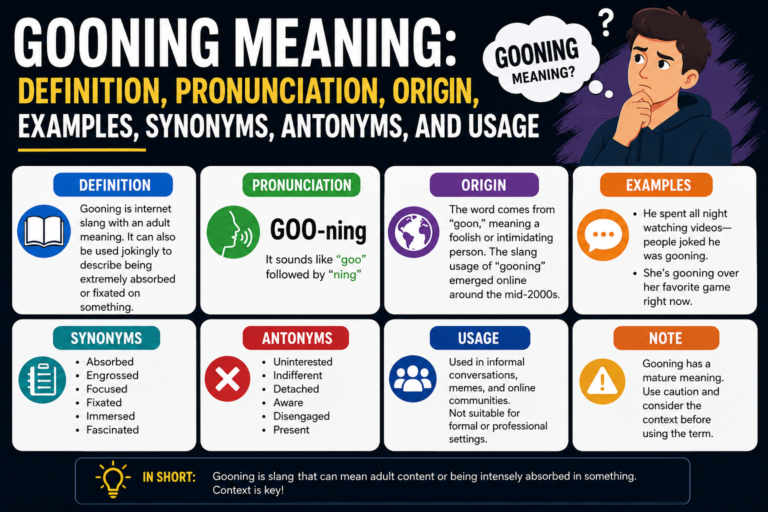 Gooning Meaning